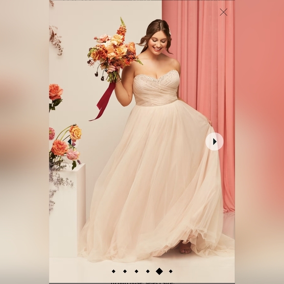 David's Bridal Dresses & Skirts - NWT Brand new strapless beaded tulle wedding dress